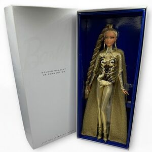 Golden Galaxy US Convention Barbie Doll Platinum Label 2016 New In Box Gold Suit